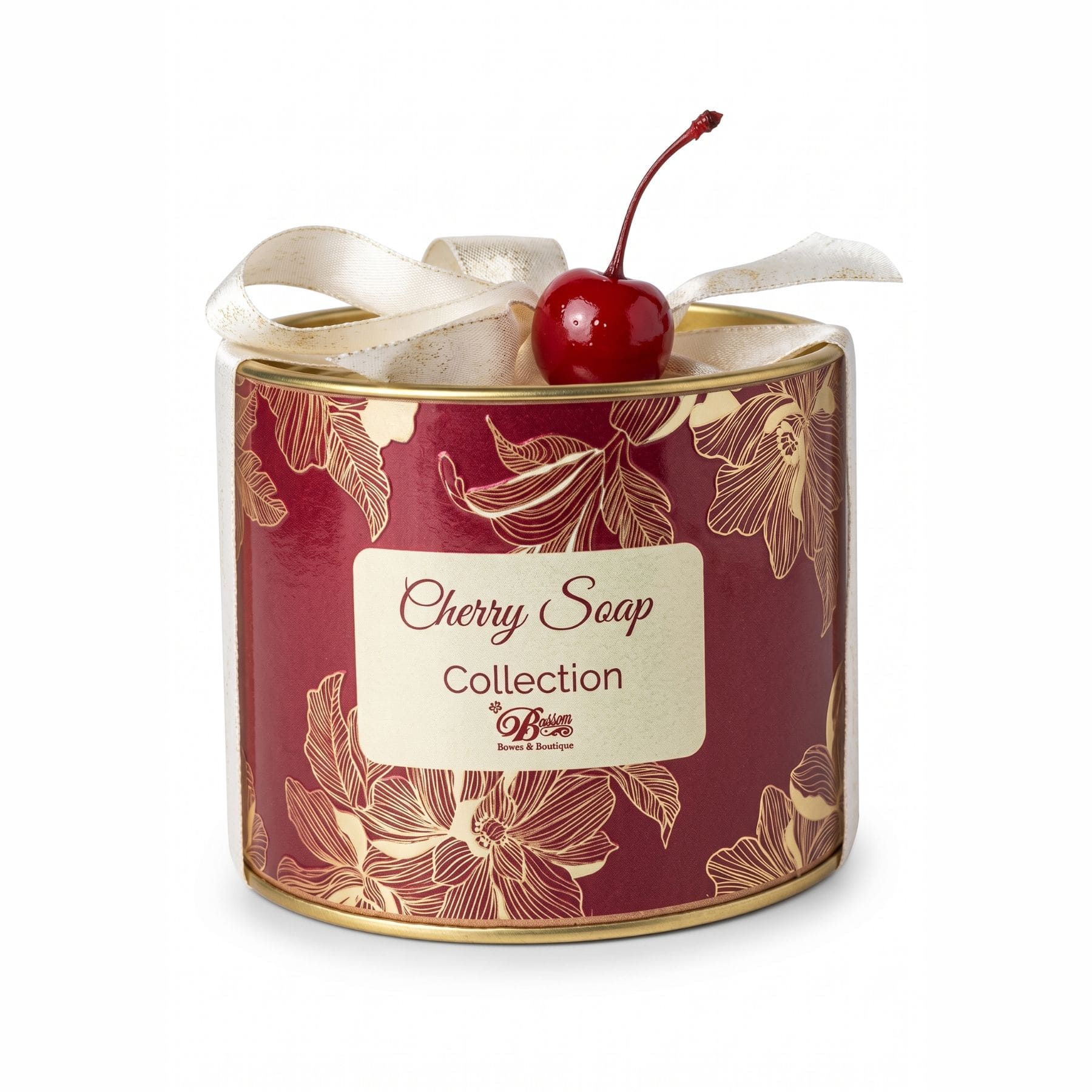 Kit Sabonete Cherry — Lata Presenteável com 3 Sabonetes em Formato de Cereja